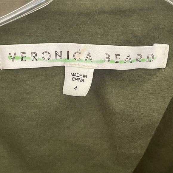 Veronica Beard Mirasol Zip Jacket Womens Size 4 Olive Tribal Beading Embroidery - Picture 8 of 10